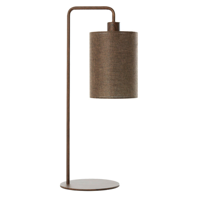 Lámpara de mesa metal textil marrón oscuro 16x28x59,5 cm E27 - LLLS0361