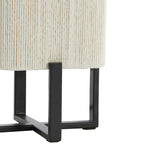 Lámpara de mesa metal negro textil crema 16,5x39 cm  E27 - LLLS0363