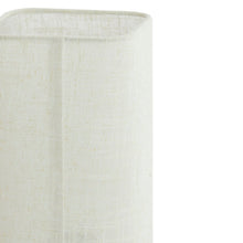 Cargar imagen en el visor de la galería, Lámpara de mesa metal imitación madera tela lino 16,5x39 cm  E27 - LLLS0364
