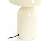 Lámpara de mesa Ø31x48 cm crema brillante - LLLS0366