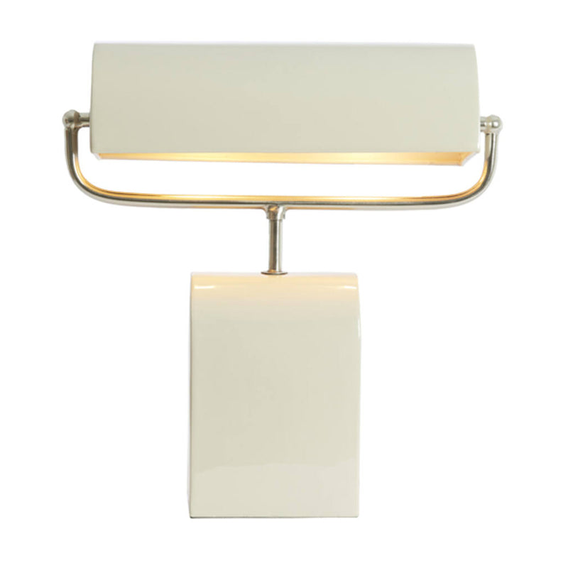 Lámpara de mesa metal crema níquel satinado 35x15,5x38 cm  2 luces E27 - LLLS0371