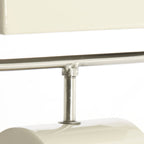 Lámpara de mesa metal crema níquel satinado 35x15,5x38 cm  2 luces E27 - LLLS0371