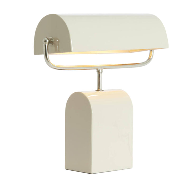Lámpara de mesa metal crema níquel satinado 35x15,5x38 cm  2 luces E27 - LLLS0371