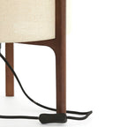 Lámpara de mesa Ø35x58 cm marrón oscuro+lino natural - LLLS0372