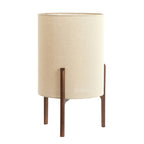 Lámpara de mesa Ø35x58 cm marrón oscuro+lino natural - LLLS0372