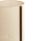 Lámpara de mesa Ø35x58 cm marrón oscuro+lino natural - LLLS0372