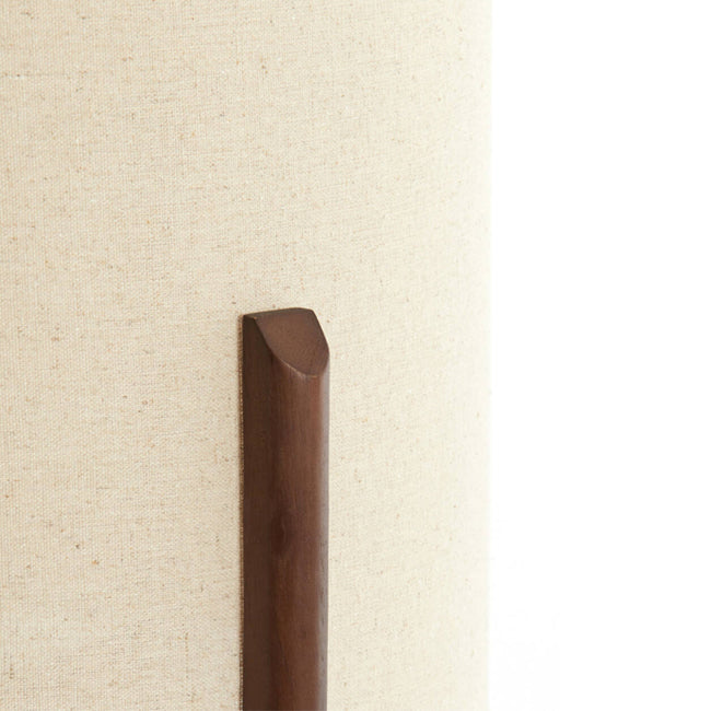 Lámpara de mesa Ø35x58 cm marrón oscuro+lino natural - LLLS0372