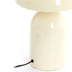Lámpara de mesa metal  crema brillante  Ø23x35 cm E27 - LLLS0374