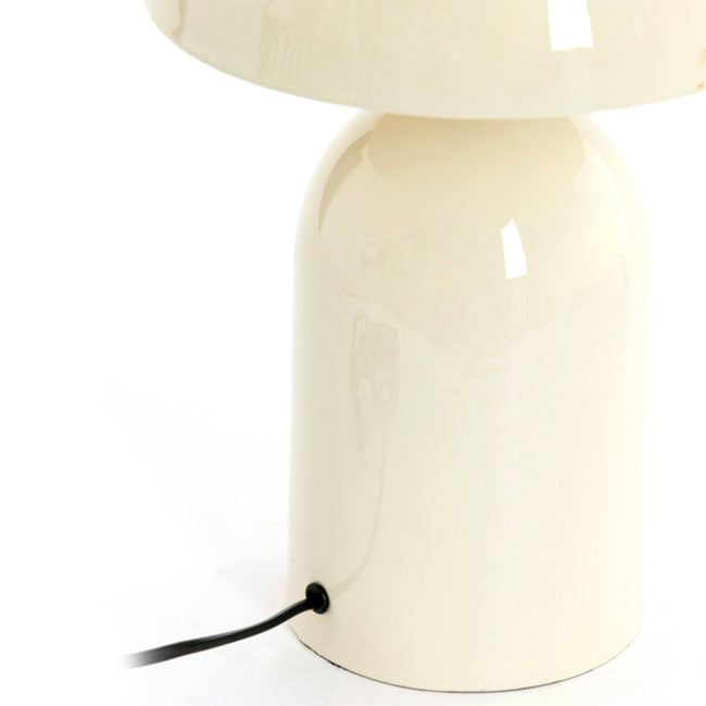 Lámpara de mesa metal  crema brillante  Ø23x35 cm E27 - LLLS0374