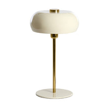 Cargar imagen en el visor de la galería, Lámpara de mesa metal oro crema brillante  Ø26x47 cm  E27 - LLLS0375

