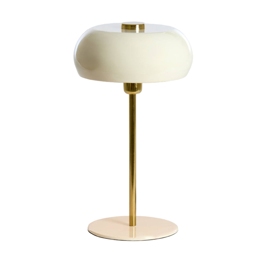 Lámpara de mesa metal oro crema brillante  Ø26x47 cm  E27 - LLLS0375
