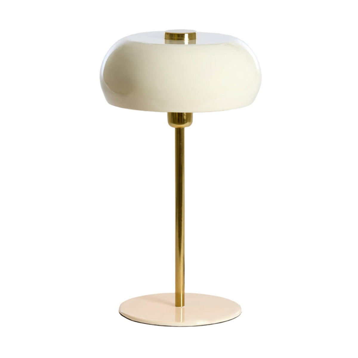 Lámpara de mesa metal oro crema brillante  Ø26x47 cm  E27 - LLLS0375