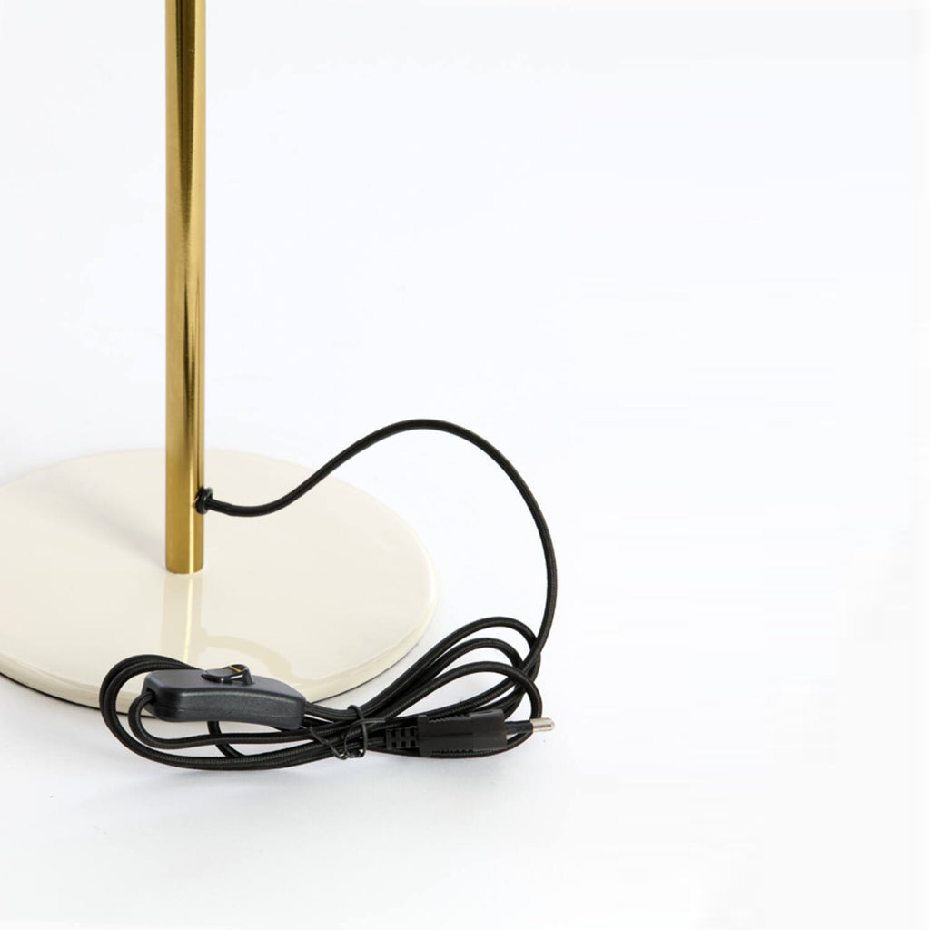 Lámpara de mesa metal oro crema brillante  Ø26x47 cm  E27 - LLLS0375