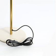 Cargar imagen en el visor de la galería, Lámpara de mesa metal oro crema brillante  Ø26x47 cm  E27 - LLLS0375
