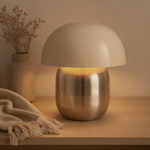 Cargar imagen en el visor de la galería, Lámpara de mesa metal arena satinado+níquel Ø30x34 cm E27 - LLLS0382
