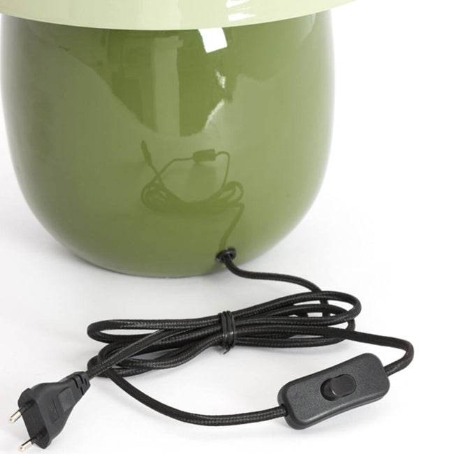 Lámpara de mesa metal verde oliva verde claro Ø30x34 cm E27 - LLLS0385