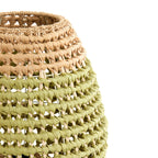 Lámpara de mesa madera natural ratán natural verde Ø32x34,5 cm E27 - LLLS0386