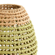 Cargar imagen en el visor de la galería, Lámpara de mesa madera natural ratán natural verde Ø32x34,5 cm E27 - LLLS0386
