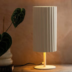 Lámpara de mesa Ø16x42 cm crema - LLLS0389