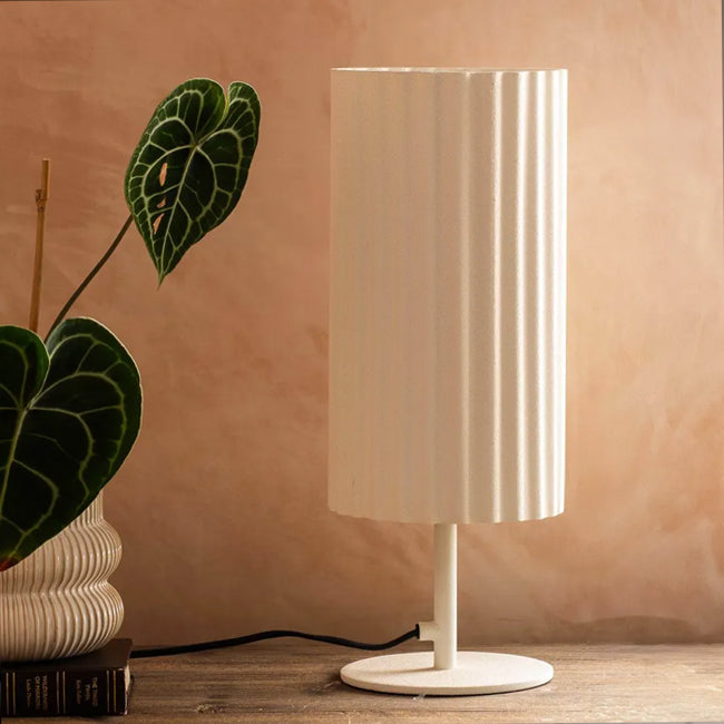 Lámpara de mesa Ø16x42 cm crema - LLLS0389