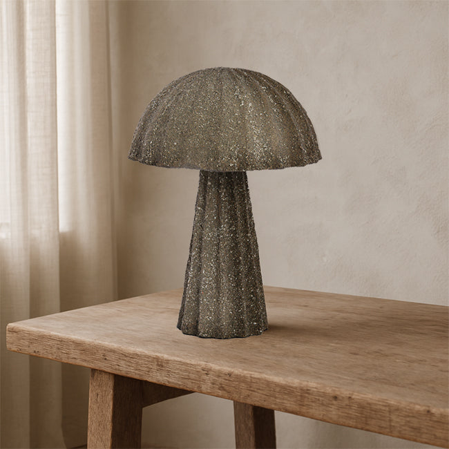Lámpara de mesa papel mache marrón oscuro Ø28,5x60 cm E27 -  LLLS0392