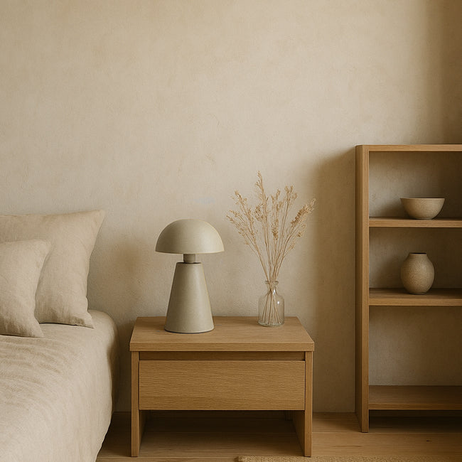 Lámpara de mesa Ø26x41 cm gris claro mate E27 - LLLS0394