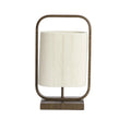 Lámpara de mesa metal marrón textil crema 22,5x15x37,5 cm E27 - LLLS0403