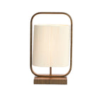 Lámpara de mesa metal marrón textil crema 22,5x15x37,5 cm E27 - LLLS0403