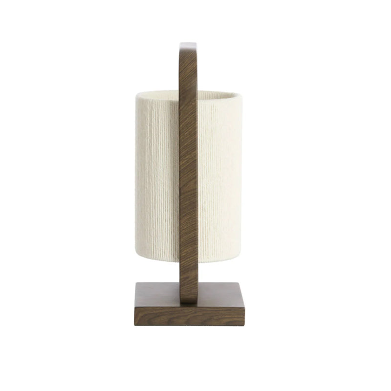 Lámpara de mesa metal marrón textil crema 22,5x15x37,5 cm E27 - LLLS0403
