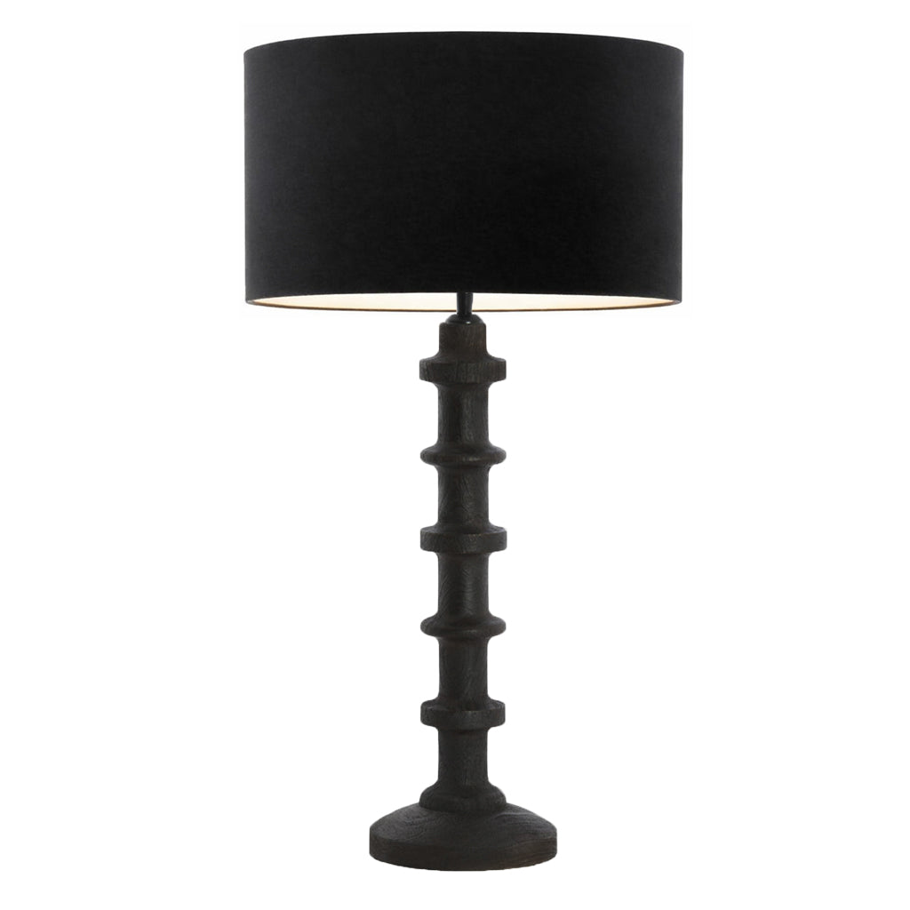 Sobremesa lámpara Ø16x45 cm madera marrón rojizo oscuro mate - LLLS0406