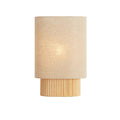 Lámpara de mesa madera  lino natural 30x20x45 cm E27 - LLLS0407