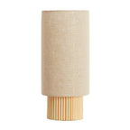 Lámpara de mesa madera  lino natural 30x20x45 cm E27 - LLLS0407