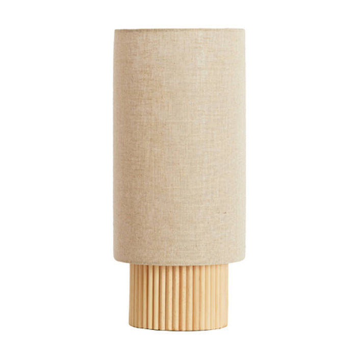 Lámpara de mesa madera  lino natural 30x20x45 cm E27 - LLLS0407