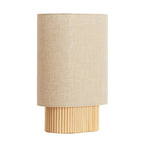 Lámpara de mesa madera  lino natural 30x20x45 cm E27 - LLLS0407