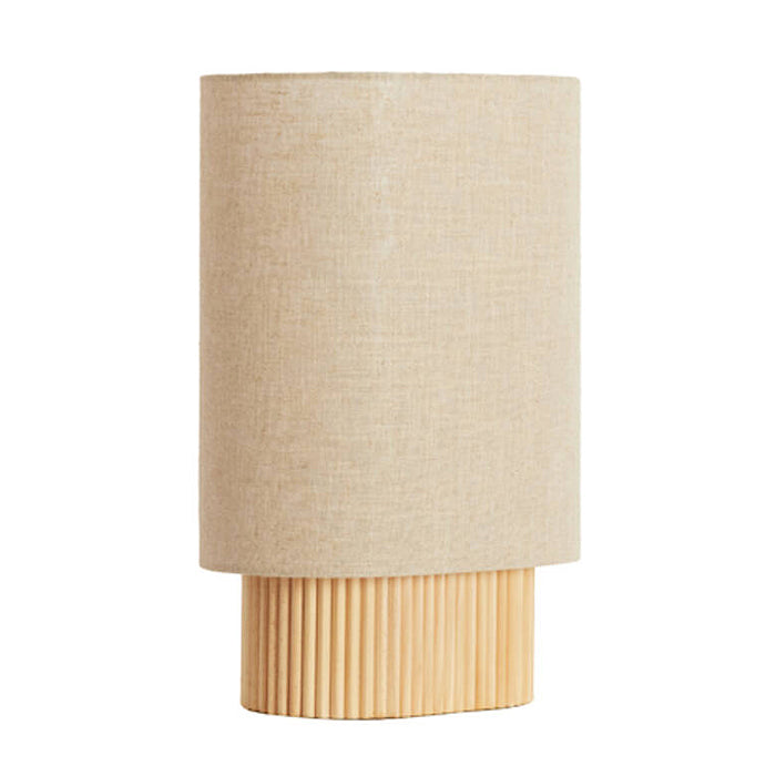 Lámpara de mesa madera  lino natural 30x20x45 cm E27 - LLLS0407