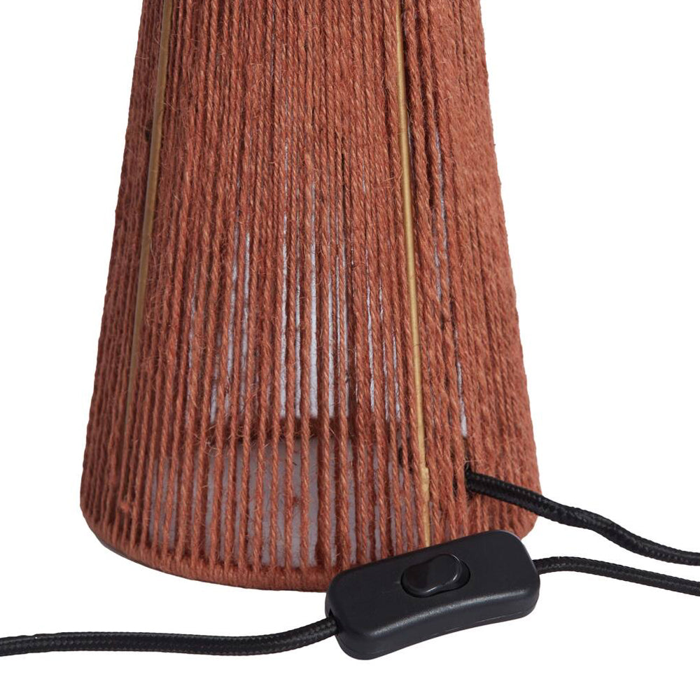 Lámpara de mesa yute rojo  Ø36x57 E27 - LLLS0408