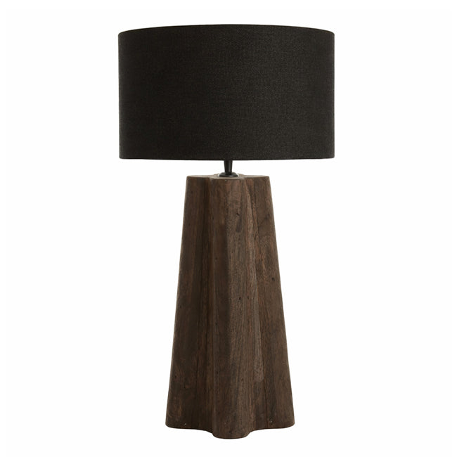 Lámpara de mesa madera gris mate marrón Ø15x15x40 cm  E27 - LLLS0409