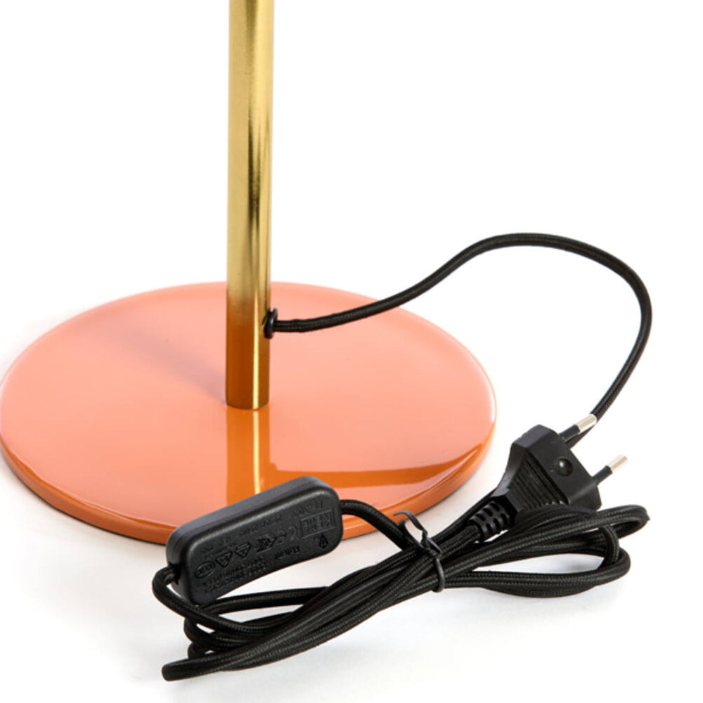 Lámpara de mesa metal naranja brillante oro Ø23x40 cm  E27- LLLS0410