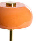 Lámpara de mesa metal naranja brillante oro Ø23x40 cm  E27- LLLS0410