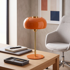 Lámpara de mesa metal naranja brillante oro Ø23x40 cm  E27- LLLS0410