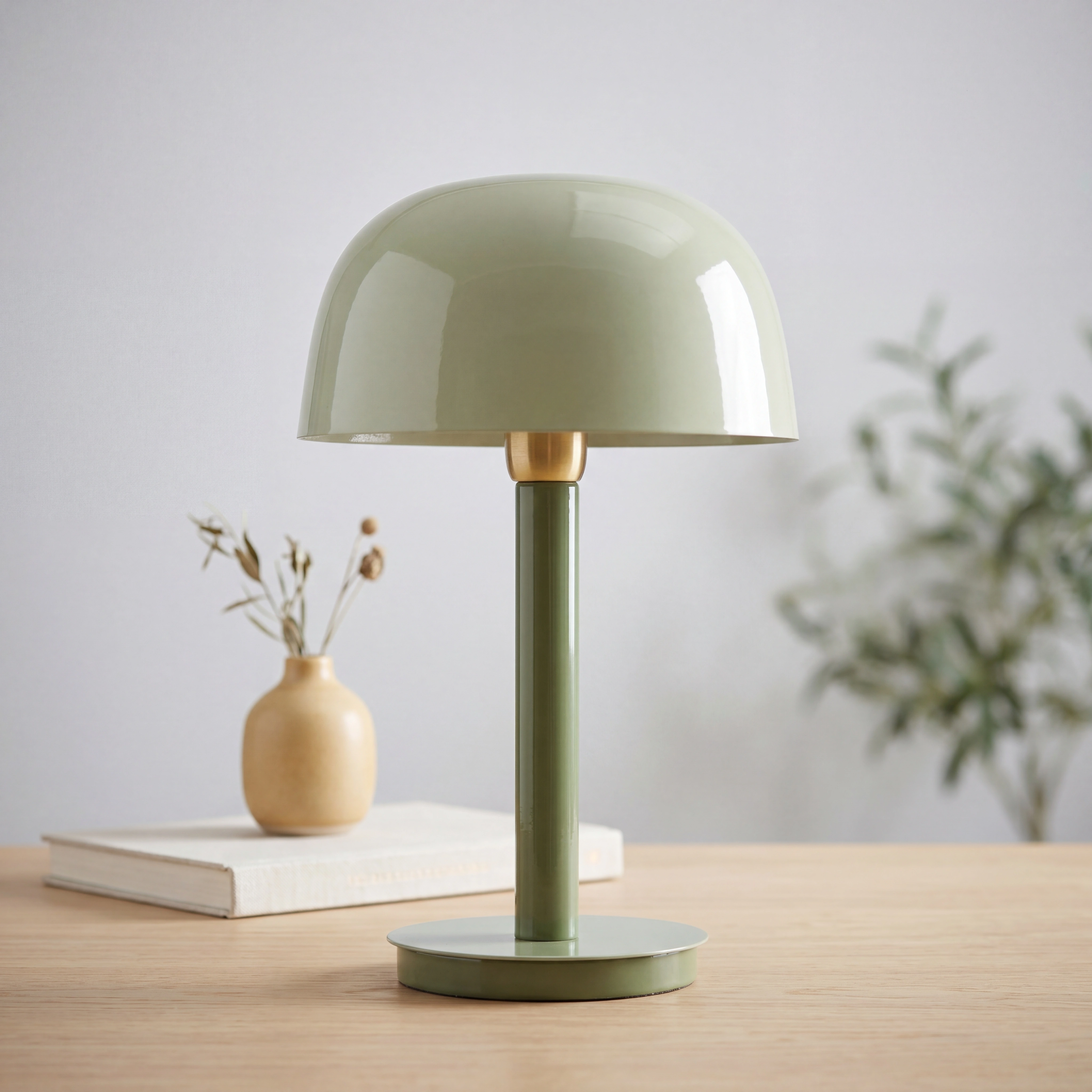 Lámpara de mesa metal verde oliva verde claro Ø25x37 cm  E27 - LLLS0411