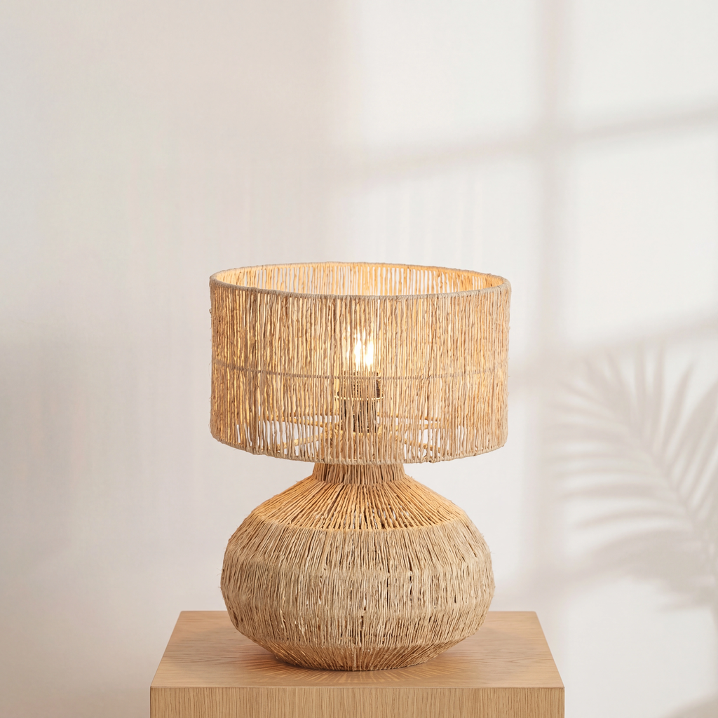 Lámpara sobremesa yute natural Ø30x40 cm E27- LLLS0412
