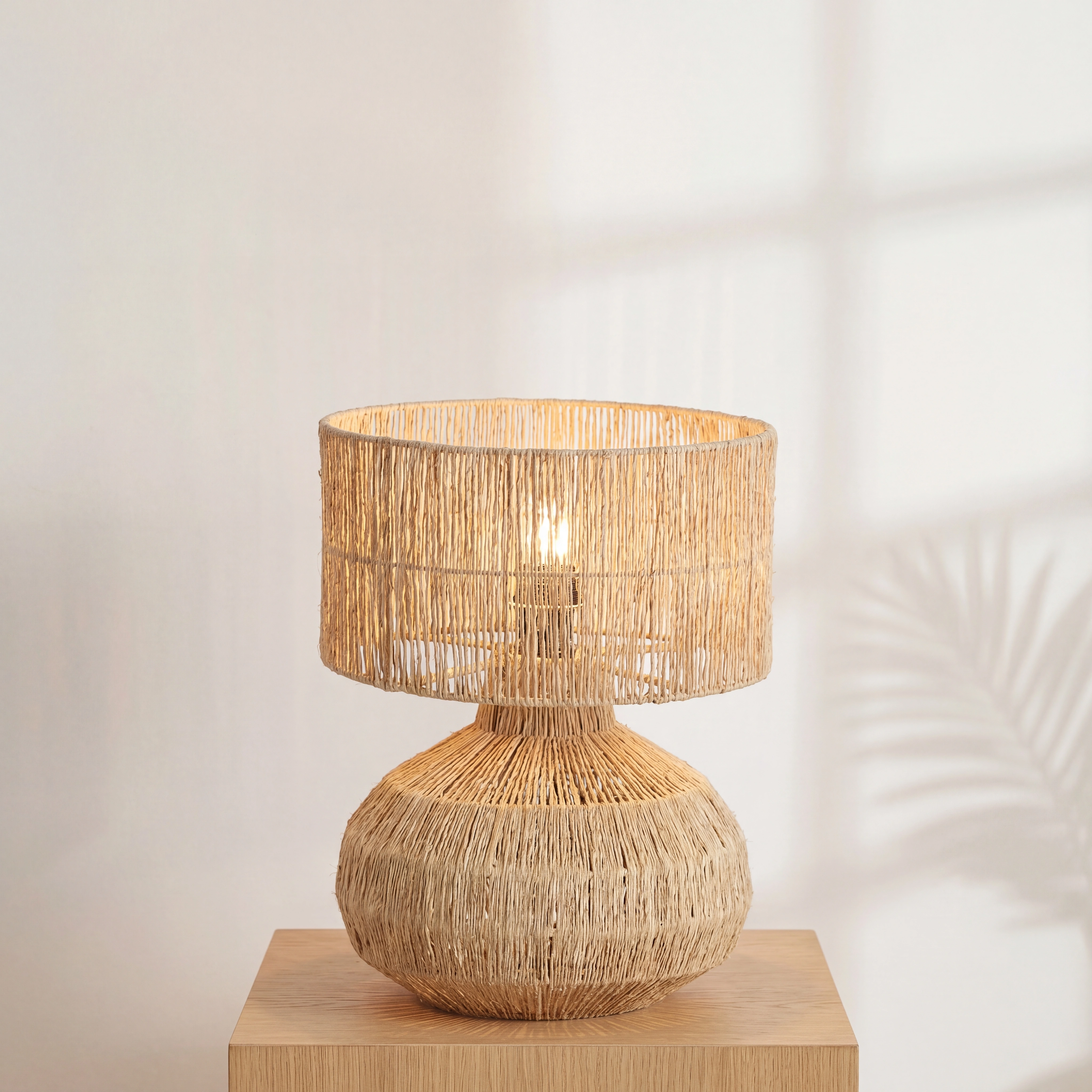 Lámpara sobremesa yute natural Ø30x40 cm E27- LLLS0412
