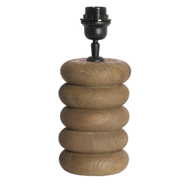 Lámpara de sobremesa madera gris marrón oscuro Ø12x21 cm  E27 - LLLS0416