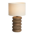 Lámpara de sobremesa madera gris marrón oscuro Ø12x21 cm  E27 - LLLS0416