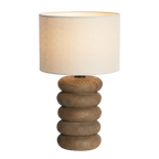 Lámpara de sobremesa madera gris marrón oscuro Ø12x21 cm  E27 - LLLS0416