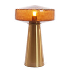 Lámpara de mesa Ø30x45 cm  vidrio marrón+oro - LLLS0418