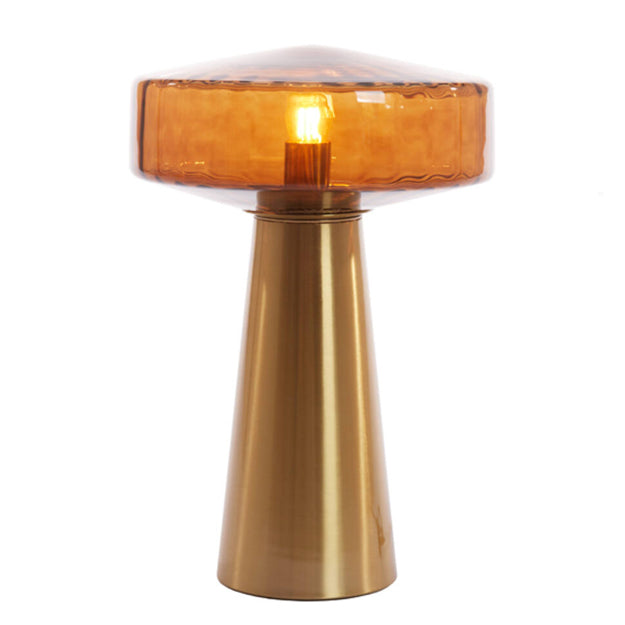 Lámpara de mesa Ø30x45 cm  vidrio marrón+oro - LLLS0418