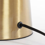 Lámpara de mesa Ø30x45 cm  vidrio marrón+oro - LLLS0418