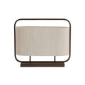 Lámpara de mesa metal marrón textil crema 45x15x37,5 cm 2 luces E27 - LLLS0420